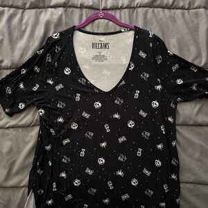 Disney Villains Black and White T-Shirt